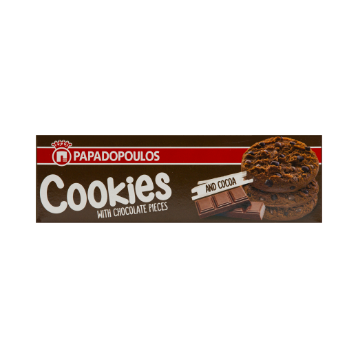 Cookies with Cocoa & Chocolate Pieces | Papadopoulou