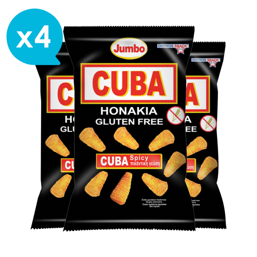 Χωνάκια Cuba Πικάντικα Σνακ Καλαμποκιού με Τυρί και Μπέικον (x4) | JUMBO