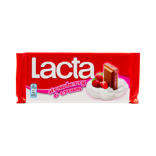 Milk Chocolate with Strawberry Cream | Lacta