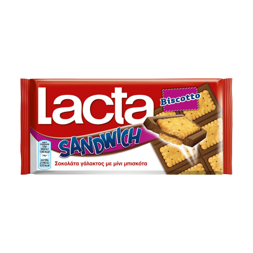 Milk Chocolate Sandwich Biscotto | Lacta