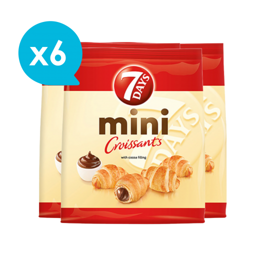 Mini Croissants with Cocoa Cream (x6) | 7 DAYS 
