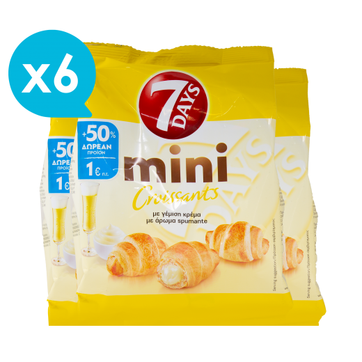 Mini Croissants with Spumante Cream (x6) | 7 DAYS 