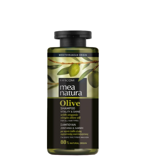 Olive Shampoo for All Hair Types | Mea Natura Olive