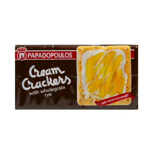 Cream Crackers with Wholegrain Rye | PAPADOPOULOS