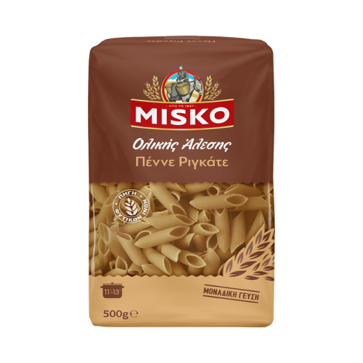 Penne Rigate Whole Grain Pasta | Misko