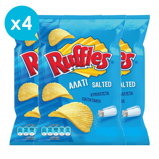 Potato Chips Wavy with Salt (x4) | Ruffles 