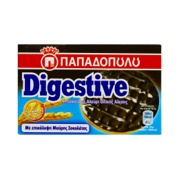 Biscuits with Wholegrain Flour with Dark Chocolate (Digestive) x3 | PAPADOPOULOS
