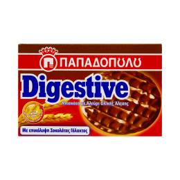 Μπισκότα με Αλεύρι Ολ. Άλεσης με Σοκολάτα Γάλακτος (Digestive) | ΠΑΠΑΔΟΠΟΥΛΟΥ