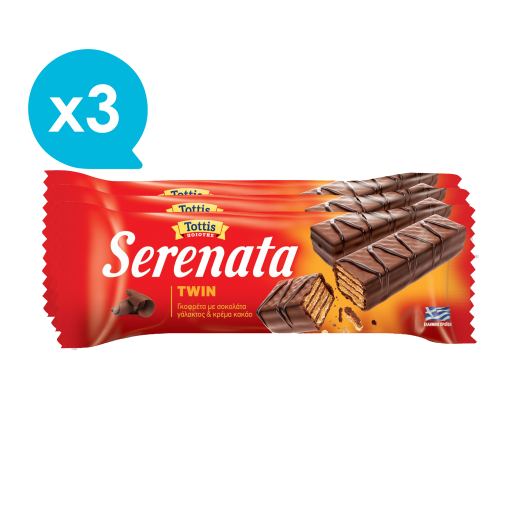 Wafer with Milk Chocolate and Cocoa Cream | Serenata Twin