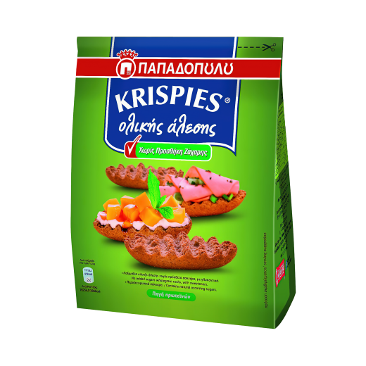 Krispies Whole-wheat Paximadi Sugar Free (Rusks) | PAPADOPOULOU